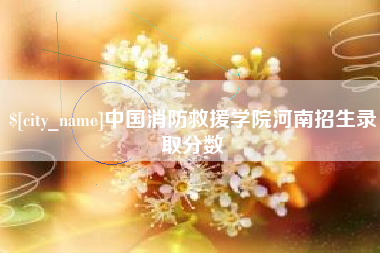 固始中国消防救援学院河南招生录取分数