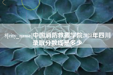 固始中国消防救援学院2021年四川录取分数线是多少