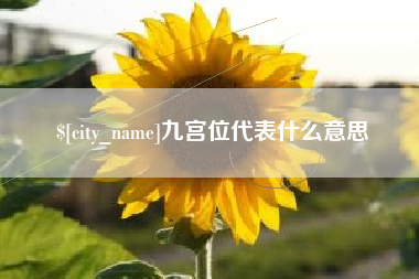 固始九宫位代表什么意思
