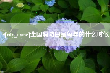 固始全国消防日是每年的什么时候