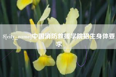 固始中国消防救援学院招生身体要求