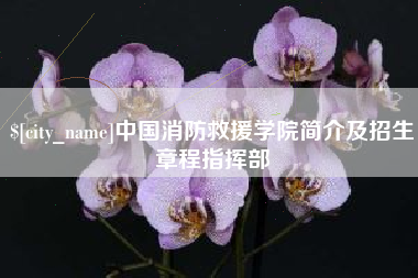 固始中国消防救援学院简介及招生章程指挥部