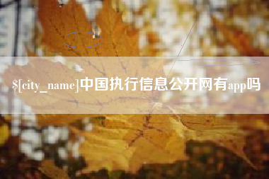 固始中国执行信息公开网有app吗