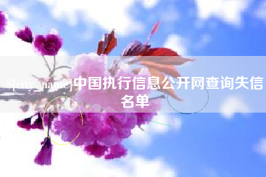 固始中国执行信息公开网查询失信名单