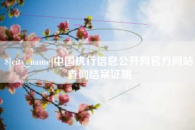 固始中国执行信息公开网官方网站查询结案证明