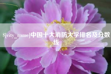 固始中国十大消防大学排名及分数线