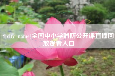 固始全国中小学消防公开课直播回放观看入口