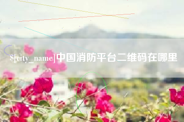 固始中国消防平台二维码在哪里