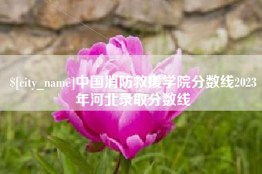 固始中国消防救援学院分数线2023年河北录取分数线