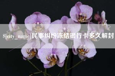 固始民事纠纷冻结银行卡多久解封