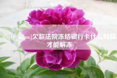 固始欠款法院冻结银行卡什么时候才能解冻