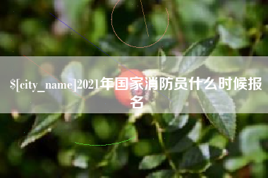 固始2021年国家消防员什么时候报名