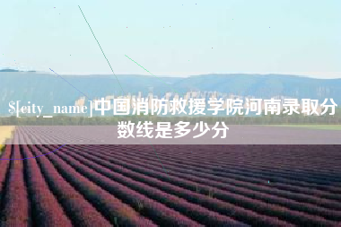 固始中国消防救援学院河南录取分数线是多少分