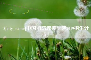 固始中国消防救援学院2019招生计划