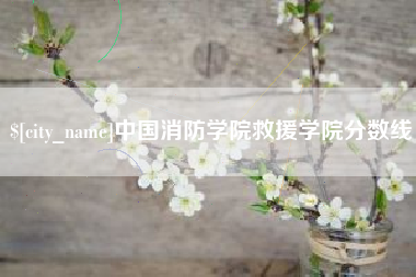 固始中国消防学院救援学院分数线